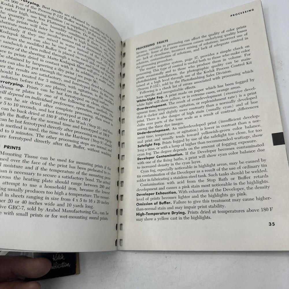 Kodak‎ Photography Data Books. Lot Of 4 Paperback Books.  1951-1958